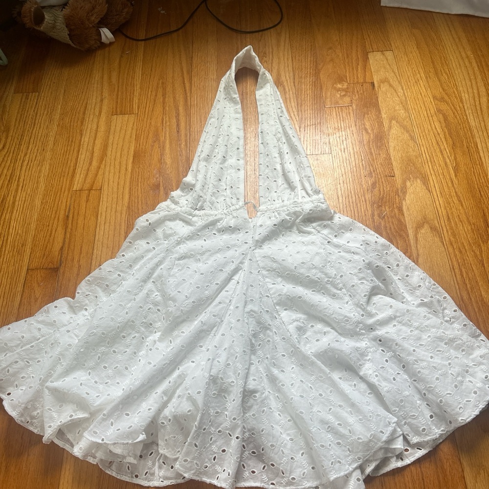 Zara White Eyelet Mini Dress